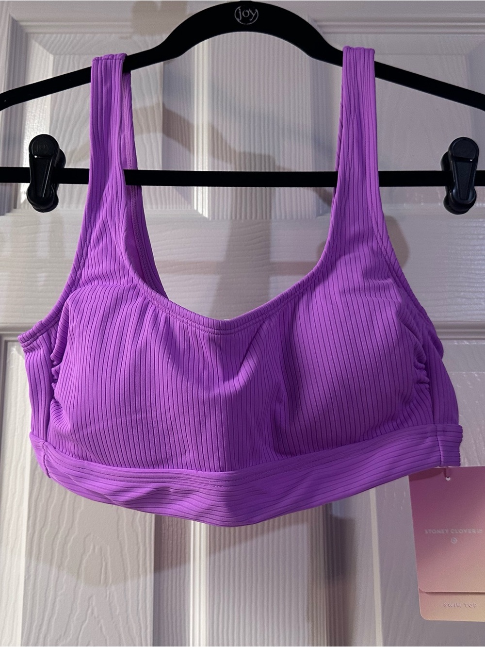 Stoney Clover x Target Ribbed Purple Swim Bikini Top